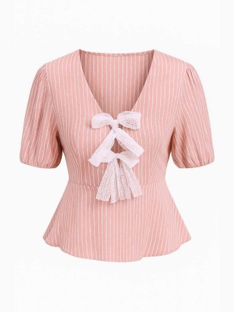 BLUSA BERNADETTE CON LAZOS