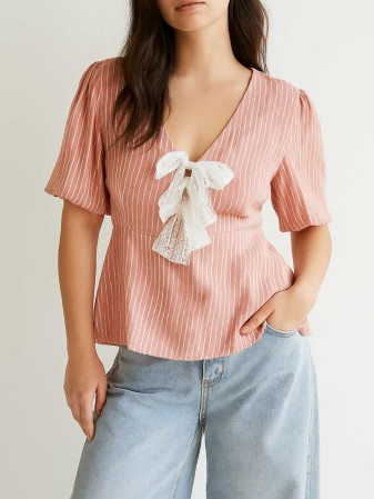 BLUSA BERNADETTE CON LAZOS