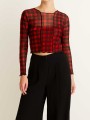 BLUSA CUADROS MESH