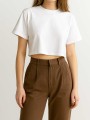CAMISETA CROPPED OVERSIZED BLANCA