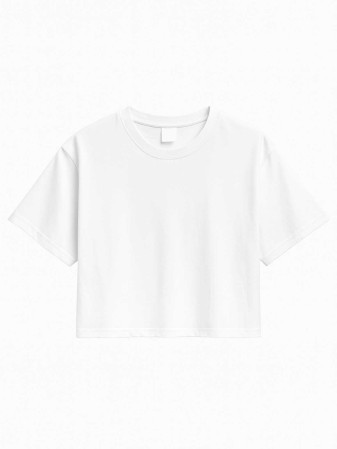 CAMISETA CROPPED OVERSIZED BLANCA