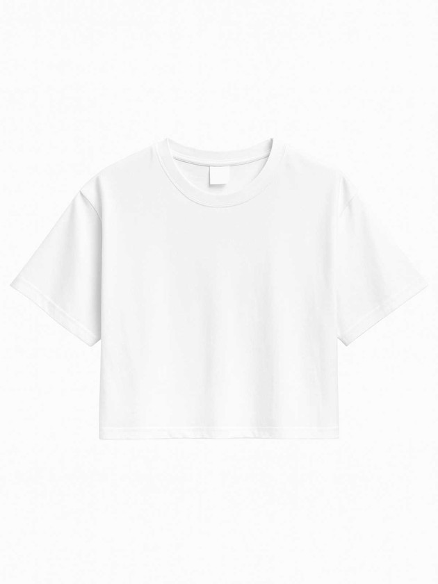 CAMISETA CROPPED OVERSIZED BLANCA