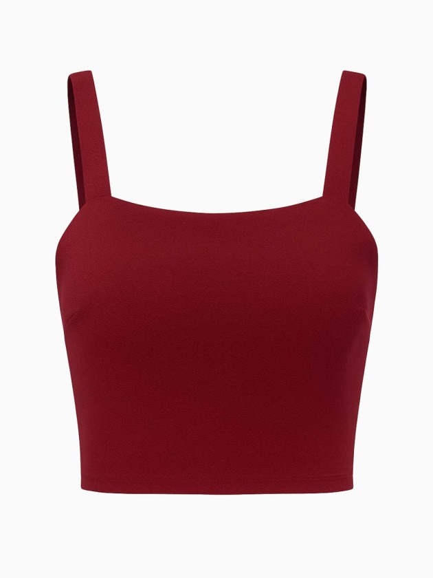 CROP TOP OCRE CON TIRANTES