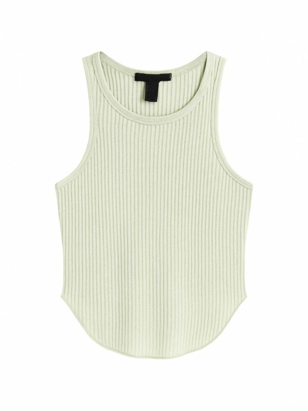 CROP TOP BASICO TEJIDO SOFT GREEN