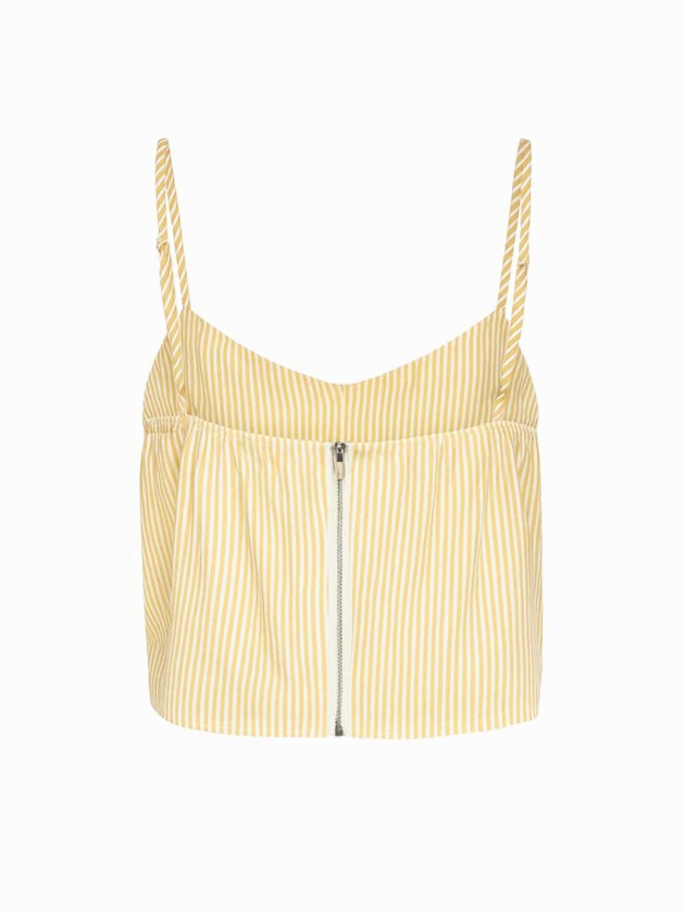 CROP TOP RAYADO ROSA