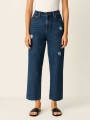 JEANS CROPPED WIDE LEG ROTO