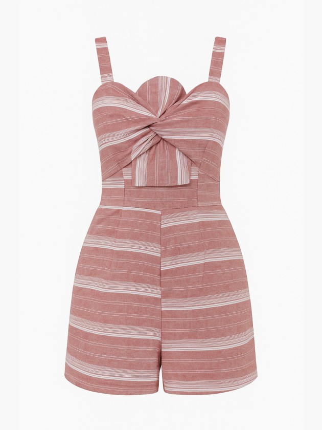 ROMPER ALGODON RAYADO SOFT RED