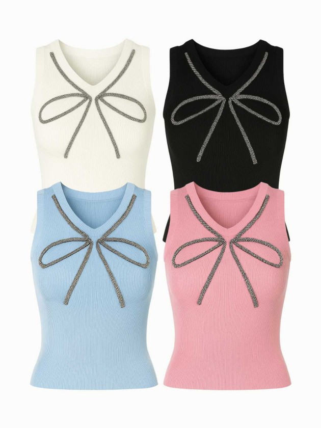 BLUSA TEJIDA CON LAZO