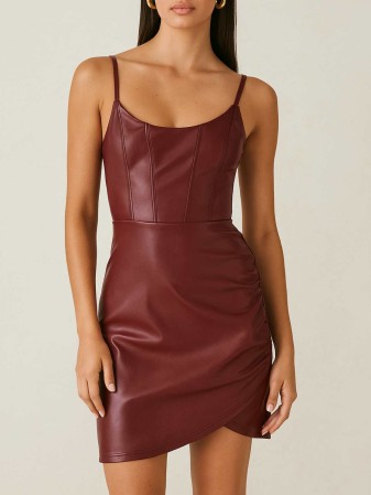 VESTIDO CORSET OCRE CHERRY