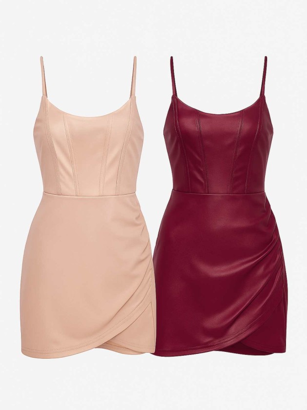 VESTIDO CORSET OCRE CHERRY